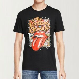 The Rolling Stones 100% Cotton Black Retro Graphic Tee size Large